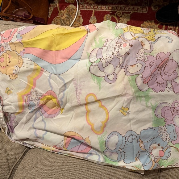 Vintage 1987 Puffalumps Twin Sheet Set Fisher Price Pastel 80s Bedding - Picture 6 of 7